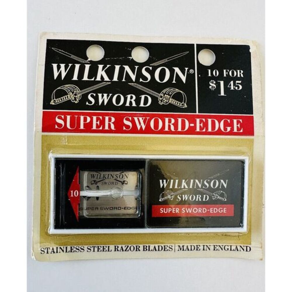 Vintage Super‎ Sword Edge Razor Blades (10 Count or Box)  by Wilkinson Sword